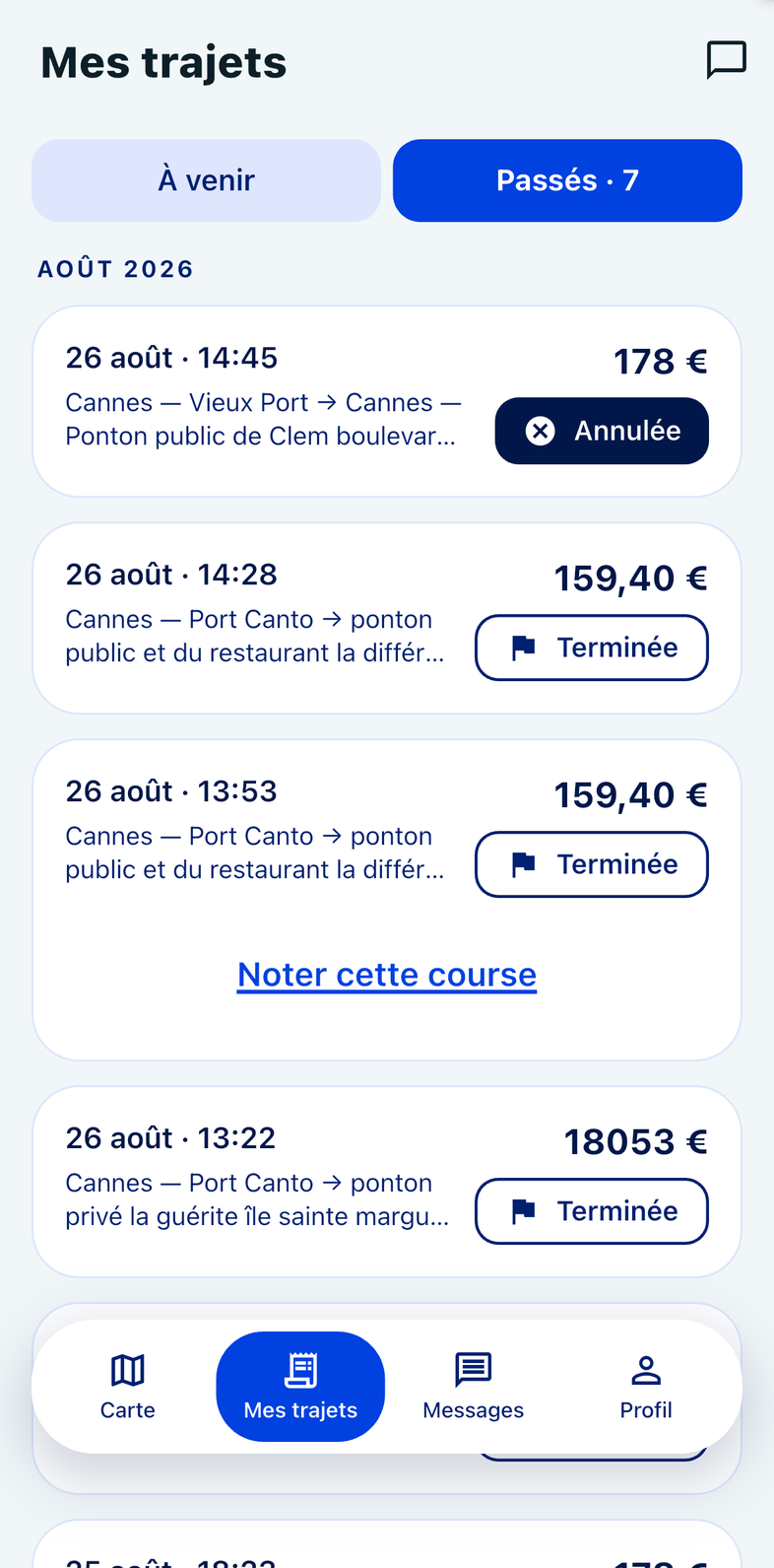 Retrouver ses traversées